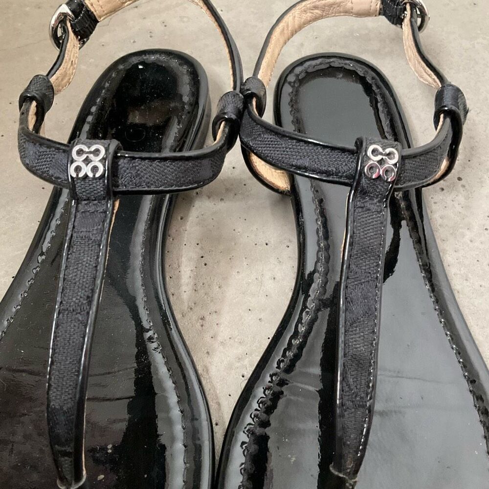 Coach Patent Leather Sandals - Picture 2 of 6